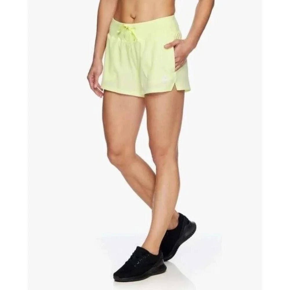 Reebok Revolve Slim Shorts Luminary Green Athletic Running Womens XXL‎